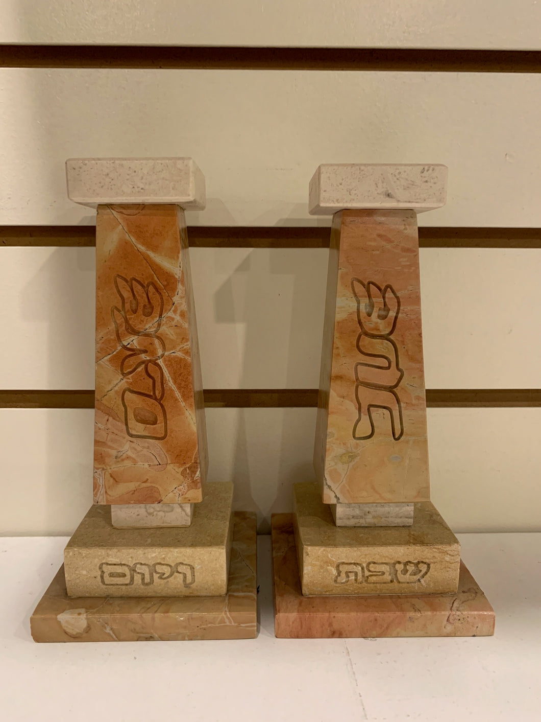 Jerusalem Stone Candlesticks