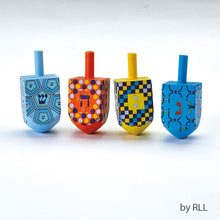 Load image into Gallery viewer, Large Painted Wooden Dreidel
