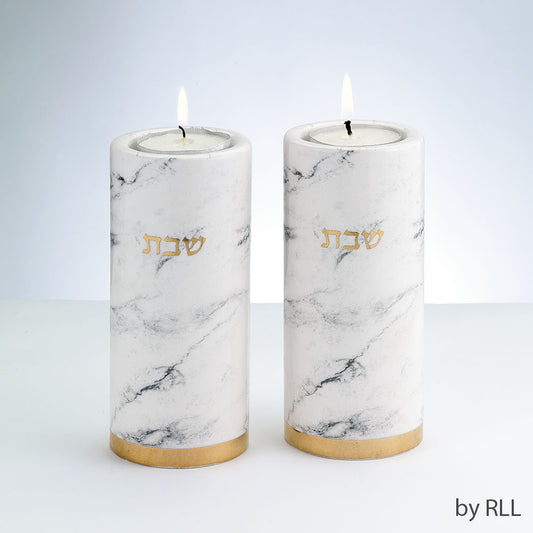 Ceramic Shabbat Candlesticks