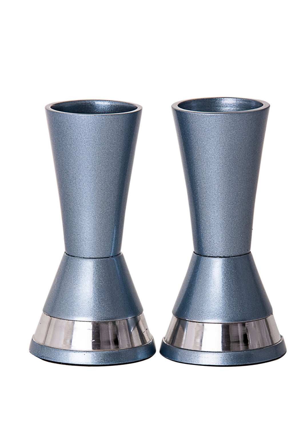 Contemporary Blue Candlesticks