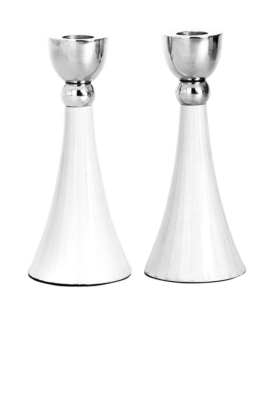 Contemporary White Candlesticks