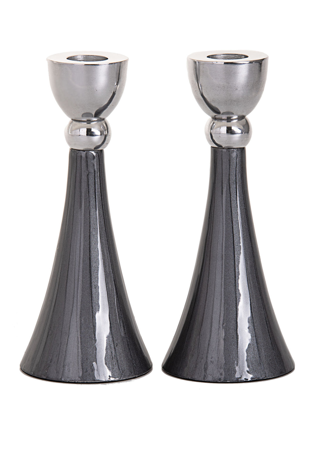 Contemporary Two Toned Shabbat Candlesticks